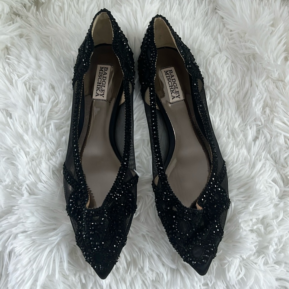 Badgley Mischka Gigi Studed Black Flats